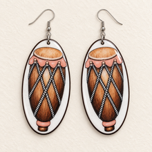 Load image into Gallery viewer, Large "Tanbou" Earrings - (Various Colors)