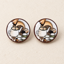 Load image into Gallery viewer, "Koule Kafe" Earrings