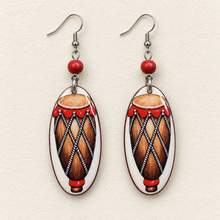 Load image into Gallery viewer, Medium "Tanbou" Earrings - (Various Colors)