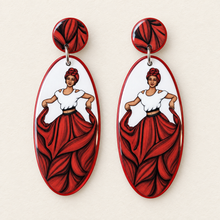 Load image into Gallery viewer, "Danse" Earrings - Red