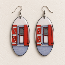 Load image into Gallery viewer, "Jalouzi" Earrings (Red)