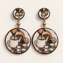 Load image into Gallery viewer, "Koule Kafe" Earrings