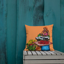Load image into Gallery viewer, Kale Pwa Pillow - Orange/White