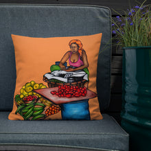 Load image into Gallery viewer, Kale Pwa Pillow - Orange/White