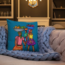 Load image into Gallery viewer, 3 Machann Pillow - Yellow & Blue