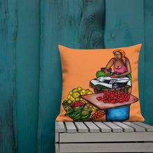 Load image into Gallery viewer, Kale Pwa Pillow - Orange/White