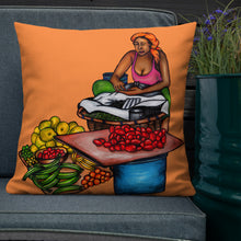 Load image into Gallery viewer, Kale Pwa Pillow - Orange/White