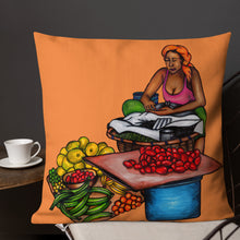 Load image into Gallery viewer, Kale Pwa Pillow - Orange/White