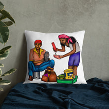 Load image into Gallery viewer, Pistach Griye Pillow - Blue/White