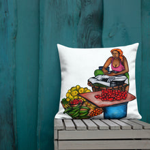 Load image into Gallery viewer, Kale Pwa Pillow - Orange/White
