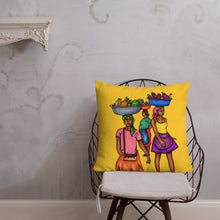 Load image into Gallery viewer, 3 Machann Pillow - Yellow & Blue
