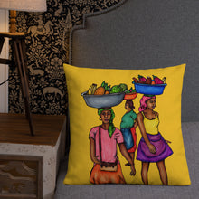 Load image into Gallery viewer, 3 Machann Pillow - Yellow & Blue