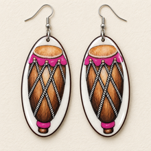 Load image into Gallery viewer, Large "Tanbou" Earrings - (Various Colors)
