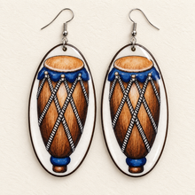 Load image into Gallery viewer, Large "Tanbou" Earrings - (Various Colors)
