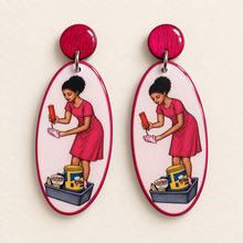 Load image into Gallery viewer, "Pistach Griye" Earrings

