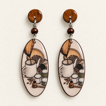 Load image into Gallery viewer, "Koule Kafe" Earrings
