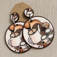 Load image into Gallery viewer, "Koule Kafe" Earrings
