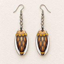 Load image into Gallery viewer, Small "Tanbou" Earrings - (Various Colors)
