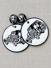 Load image into Gallery viewer, "Tap-Tap" Earrings - Black &amp; White
