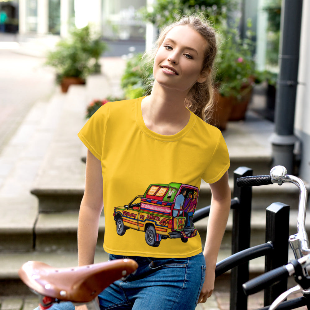 Tap-Tap Crop Tee - Yellow