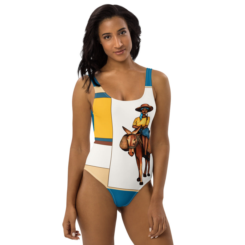 Bourik Stripe One-Piece Swimsuit