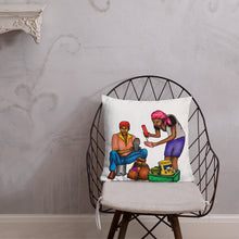 Load image into Gallery viewer, Pistach Griye Pillow - Blue/White
