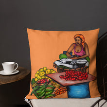Load image into Gallery viewer, Kale Pwa Pillow - Orange/White
