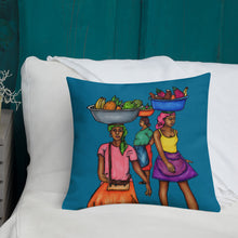 Load image into Gallery viewer, 3 Machann Pillow - Yellow &amp; Blue
