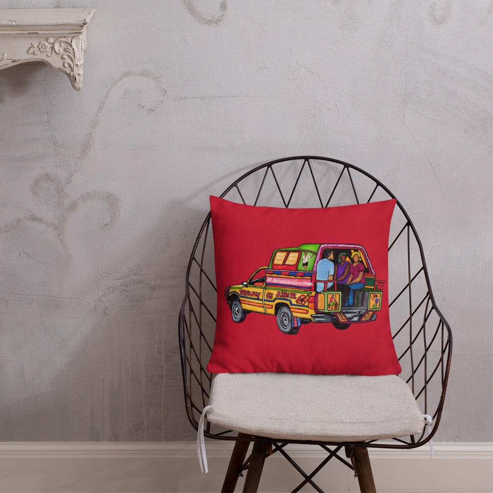 Taptap Pillow - Red/Dark Grey