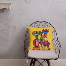 Load image into Gallery viewer, 3 Machann Pillow - Yellow &amp; Blue
