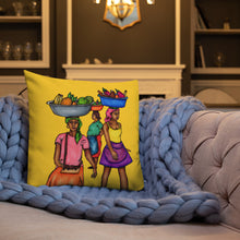 Load image into Gallery viewer, 3 Machann Pillow - Yellow &amp; Blue
