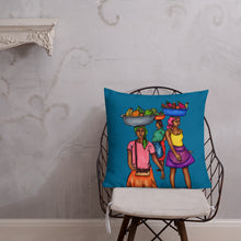 Load image into Gallery viewer, 3 Machann Pillow - Yellow &amp; Blue
