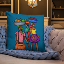 Load image into Gallery viewer, 3 Machann Pillow - Yellow &amp; Blue
