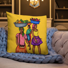 Load image into Gallery viewer, 3 Machann Pillow - Yellow &amp; Blue

