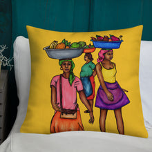 Load image into Gallery viewer, 3 Machann Pillow - Yellow &amp; Blue
