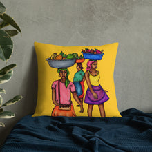 Load image into Gallery viewer, 3 Machann Pillow - Yellow &amp; Blue

