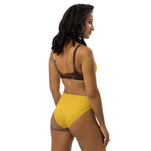 Load image into Gallery viewer, Bourik - High-Waisted Bikini - Yellow &amp; Brown
